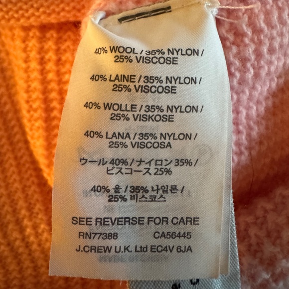 J. Crew Pink V Neck Tunic Sweater Wool Blend E5392 - Sz XXS - Picture 8 of 9